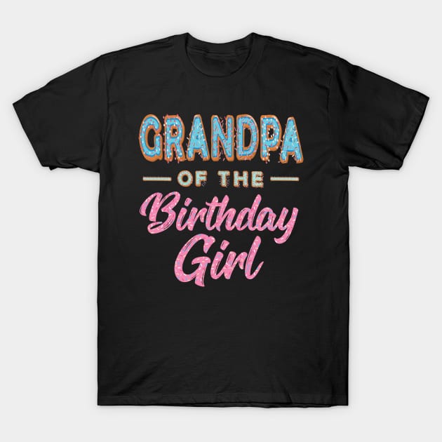 Cute Donut Grandpa Birthday Girl Sweet Family Donut Birthday T-Shirt by Blink_Imprints10